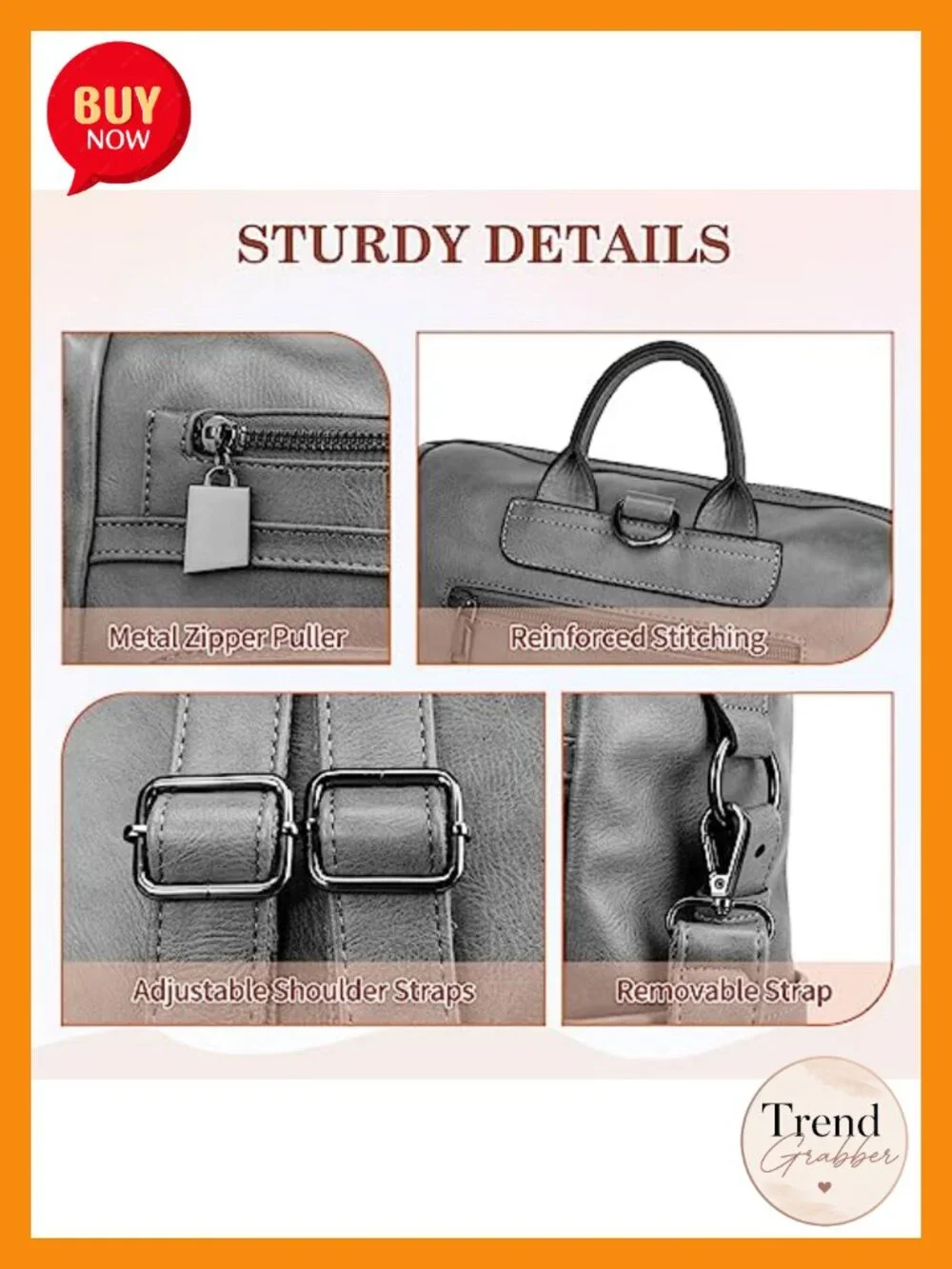 Convertible Vegan Leather Backpack Purse for Women - Fashion Satchel Handbag,